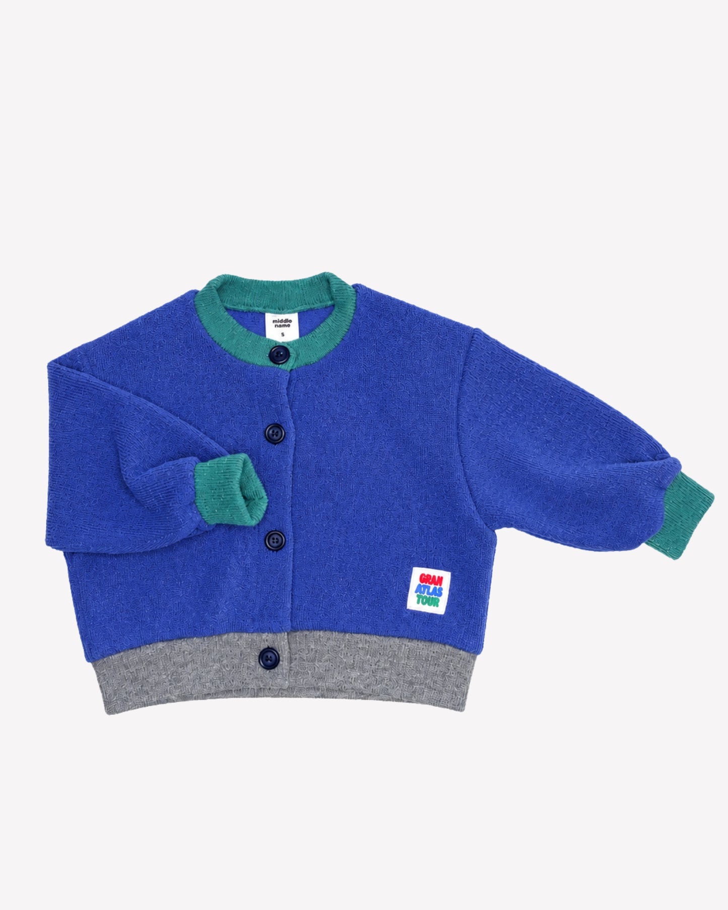 Color block Cardigan - Blue