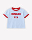 Ringer Tee - Sky
