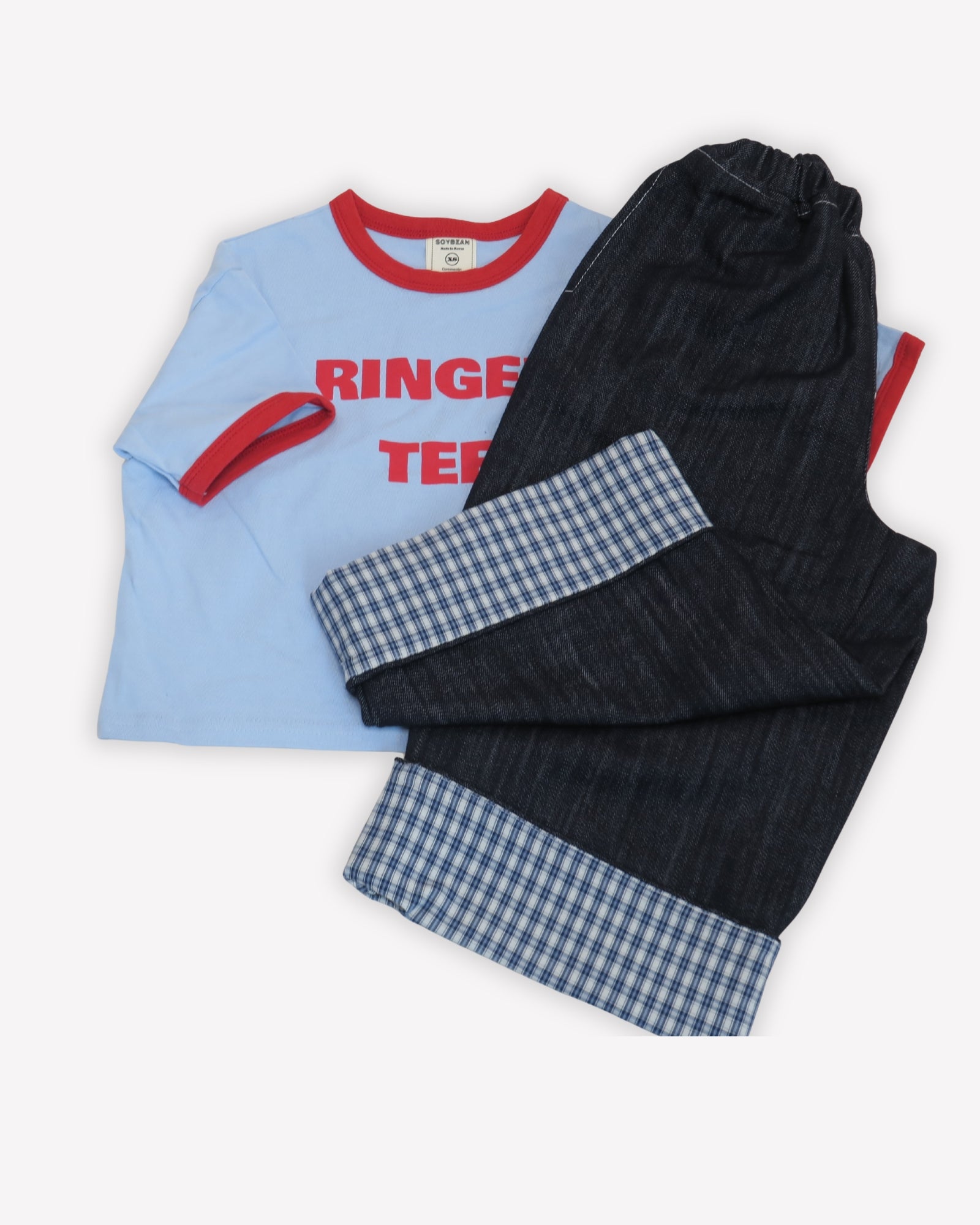 T-shirt Ringer - Ciel