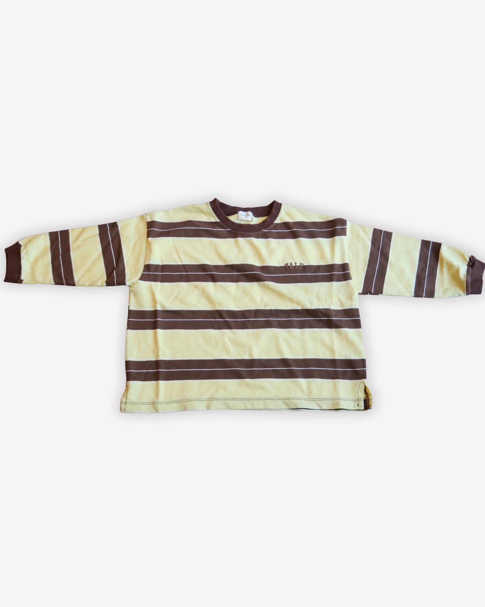 Gestreept T-shirt - Geel/bruin