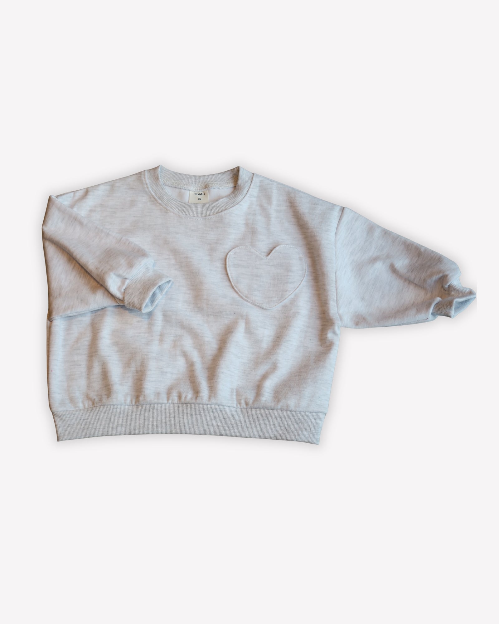 Sweat-shirt - Blanc chiné