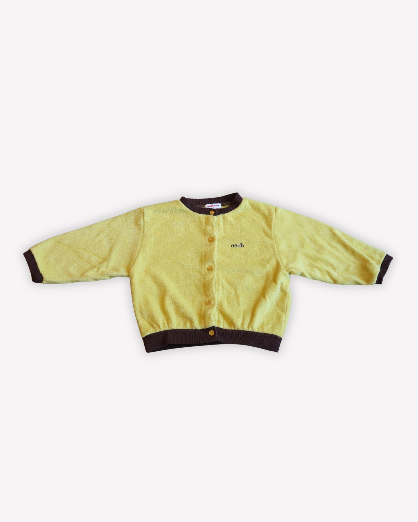 Soft Terry Cardigan - Yellow