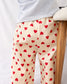 Heart Pants - White/Red