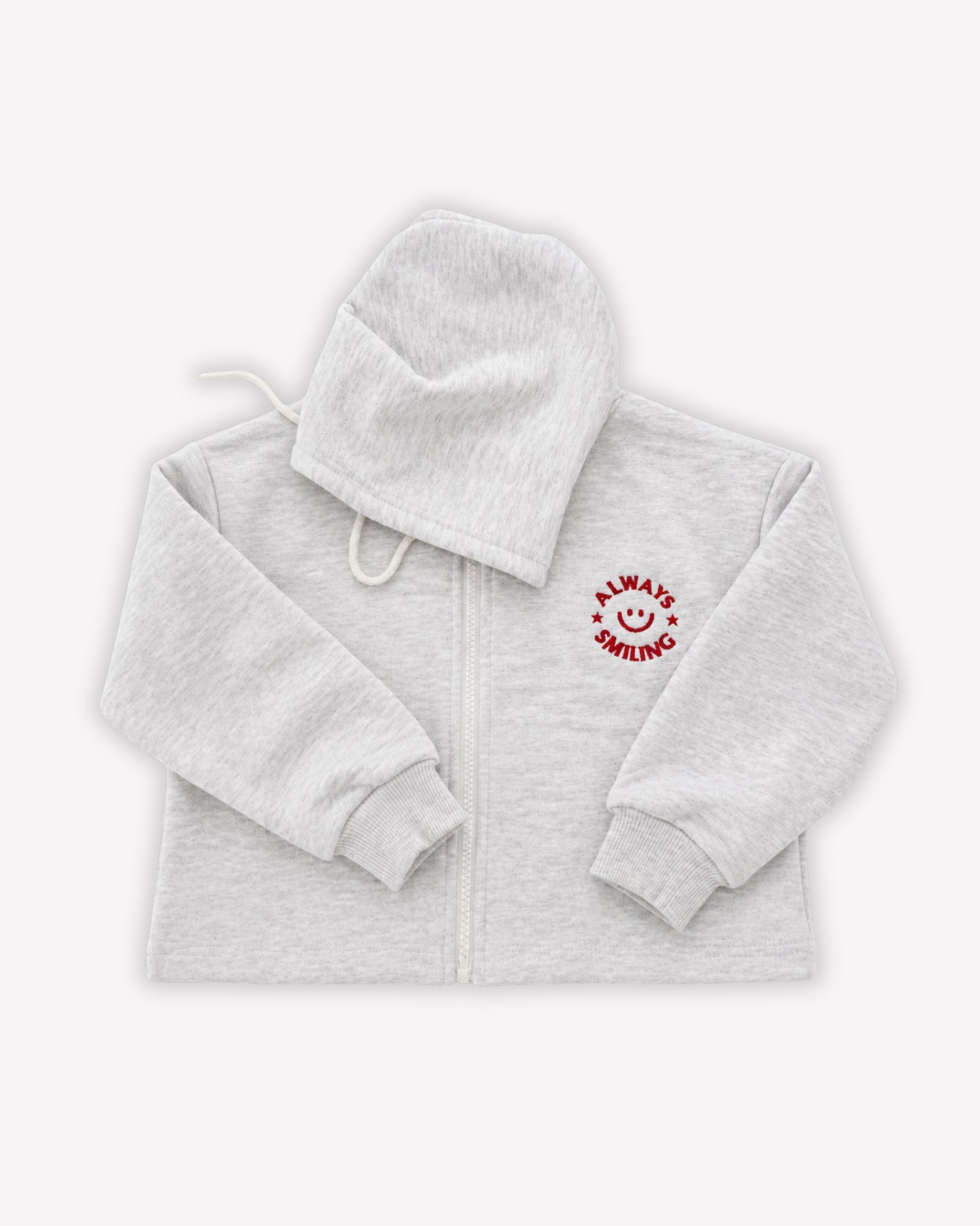Smile Hoodie - White Melange