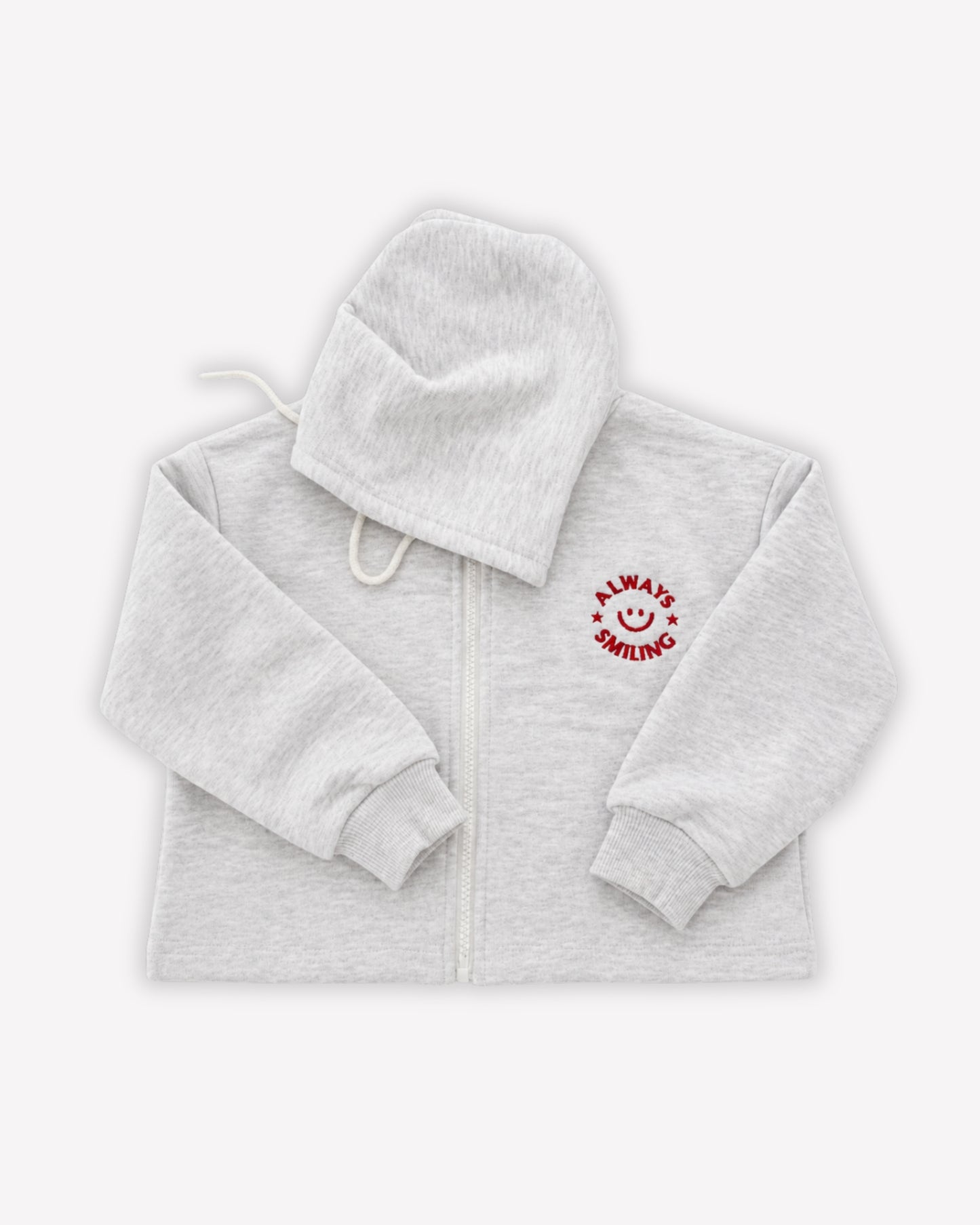 Smile Hoodie - White Melange